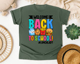 Welcome Back To School Lunch Lady in Moss Comfort Colors 1717 tee
