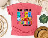 Welcome Back To School Lunch Lady in Watermelon Comfort Colors 1717 tee