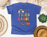 Third Grade Rainbow in Flo Blue Comfort Colors 1717 tee