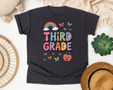 Third Grade Rainbow in Graphite Comfort Colors 1717 tee