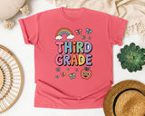 Third Grade Rainbow in Watermelon Comfort Colors 1717 tee