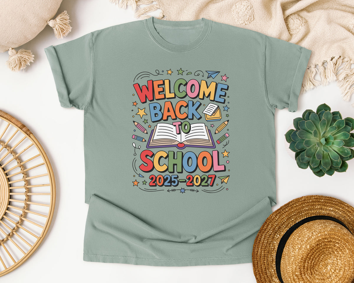 Welcome Back To School 2026-2027 in Bay Comfort Colors 1717 tee