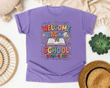 Welcome Back To School 2026-2027 in Violet Comfort Colors 1717 tee