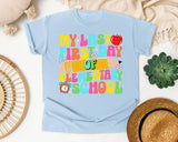 My Last First Day Of Elementary School in Chambray Comfort Colors 1717 tee
