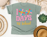 100 Days Of School Daisies in Bay Comfort Colors 1717 tee