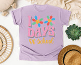 100 Days Of School Daisies in Orchid Comfort Colors 1717 tee