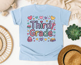 Third Grade Hearts in Chambray Comfort Colors 1717 tee