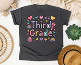 Third Grade Hearts in Pepper Comfort Colors 1717 tee