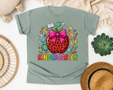 Kindergarten Leopard Apple in Bay Comfort Colors 1717 tee