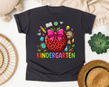 Kindergarten Leopard Apple in Graphite Comfort Colors 1717 tee