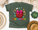 Kindergarten Leopard Apple in Moss Comfort Colors 1717 tee
