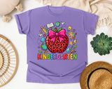 Kindergarten Leopard Apple in Violet Comfort Colors 1717 tee
