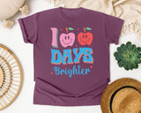 100 Days Brighter in Berry Comfort Colors 1717 tee