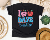 100 Days Brighter in Black Comfort Colors 1717 tee