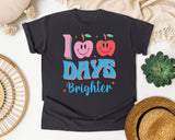 100 Days Brighter in Graphite Comfort Colors 1717 tee