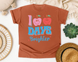 100 Days Brighter in Yam Comfort Colors 1717 tee