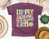 In My School Psychologist Era in Berry Comfort Colors 1717 tee