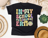 In My School Psychologist Era in Black Comfort Colors 1717 tee