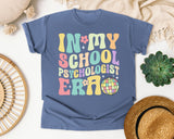 In My School Psychologist Era in Blue Jean Comfort Colors 1717 tee