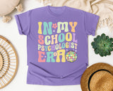 In My School Psychologist Era in Violet Comfort Colors 1717 tee