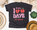 Happy 100 Days Of School in Graphite Comfort Colors 1717 tee