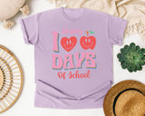Happy 100 Days Of School in Orchid Comfort Colors 1717 tee