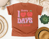 Happy 100 Days Of School in Yam Comfort Colors 1717 tee
