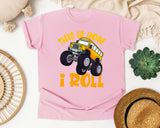 This Is How I Roll School Bus in Blossom Comfort Colors 1717 tee