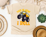 This Is How I Roll School Bus in Ivory Comfort Colors 1717 tee