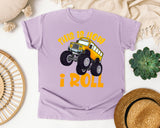 This Is How I Roll School Bus in Orchid Comfort Colors 1717 tee