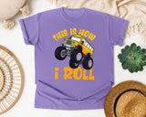 This Is How I Roll School Bus in Violet Comfort Colors 1717 tee