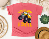 This Is How I Roll School Bus in Watermelon Comfort Colors 1717 tee