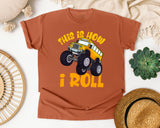 This Is How I Roll School Bus in Yam Comfort Colors 1717 tee