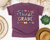 Third Grade Pastel in Berry Comfort Colors 1717 tee