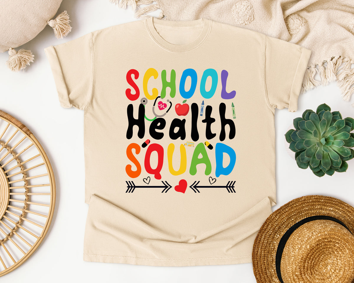 School Health Squad in Ivory Comfort Colors 1717 tee