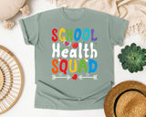 School Health Squad Light Print in Bay Comfort Colors 1717 tee