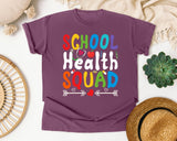 School Health Squad Light Print in Berry Comfort Colors 1717 tee