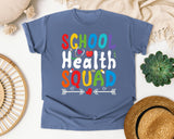 School Health Squad Light Print in Blue Jean Comfort Colors 1717 tee