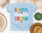 School Health Squad Light Print in Chambray Comfort Colors 1717 tee