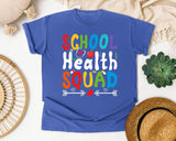 School Health Squad Light Print in Flo Blue Comfort Colors 1717 tee