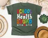 School Health Squad Light Print in Moss Comfort Colors 1717 tee