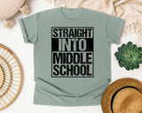 Straight Into Middle School in Bay Comfort Colors 1717 tee