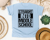 Straight Into Middle School in Chambray Comfort Colors 1717 tee