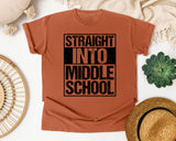 Straight Into Middle School in Yam Comfort Colors 1717 tee