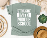 Straight Into Middle School Light Print in Bay Comfort Colors 1717 tee