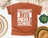 Straight Into Middle School Light Print in Yam Comfort Colors 1717 tee
