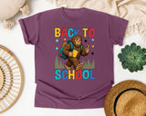 Back To School Bigfoot in Berry Comfort Colors 1717 tee