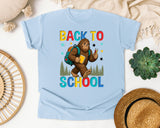 Back To School Bigfoot in Chambray Comfort Colors 1717 tee