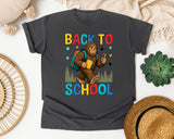 Back To School Bigfoot in Pepper Comfort Colors 1717 tee