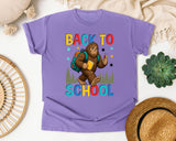 Back To School Bigfoot in Violet Comfort Colors 1717 tee